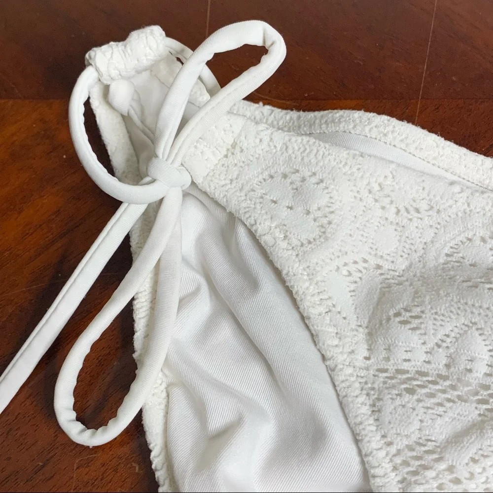 Victoria’s Secret Loop Tie Lace Swim Bikini Bottoms